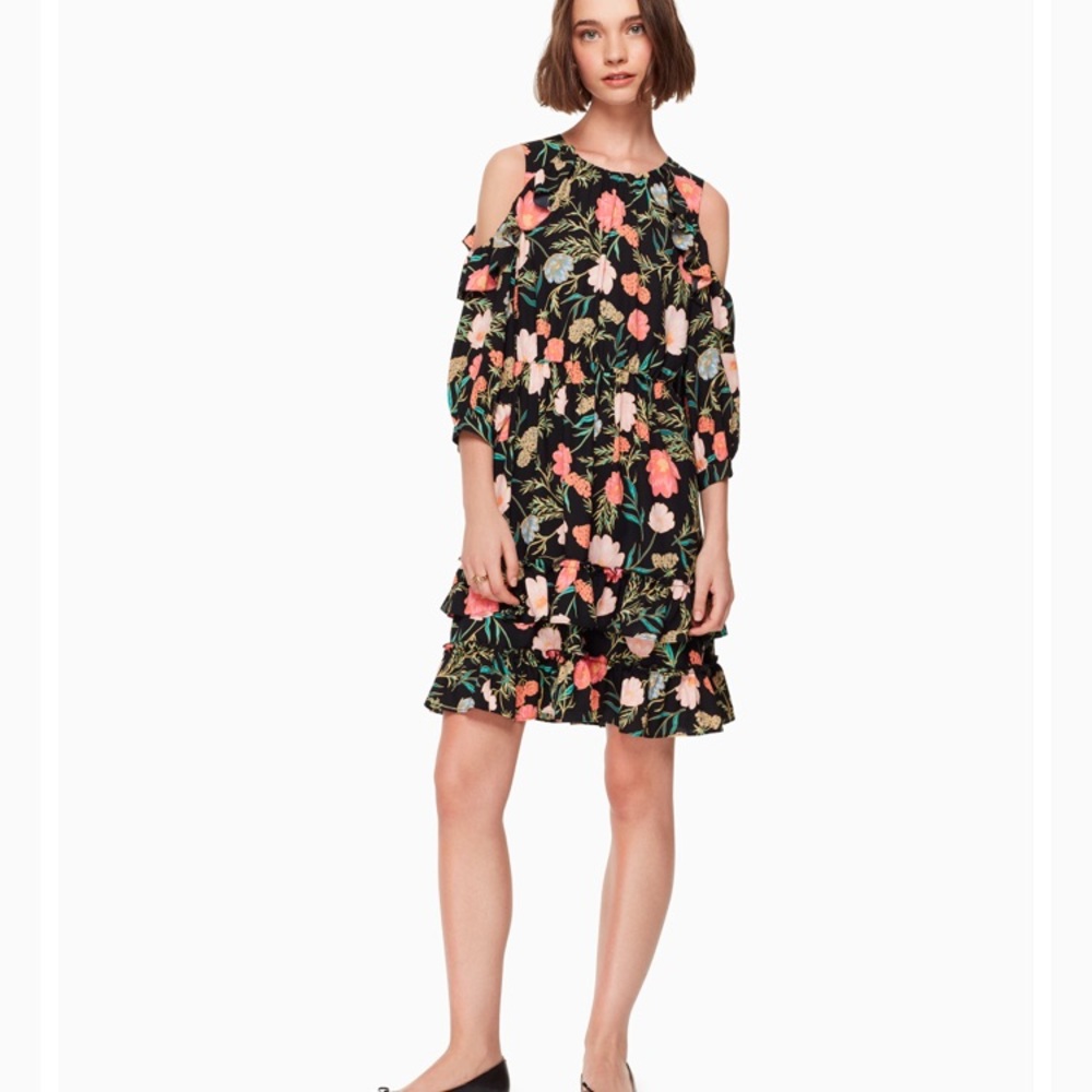 New Kate Spade Blossom Cold Shoulder Dress